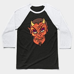 Retro vintage devil satan Baseball T-Shirt